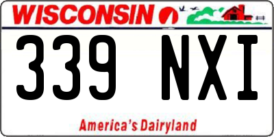 WI license plate 339NXI