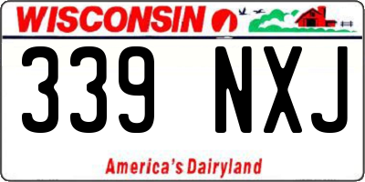 WI license plate 339NXJ