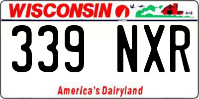 WI license plate 339NXR