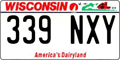WI license plate 339NXY