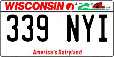 WI license plate 339NYI