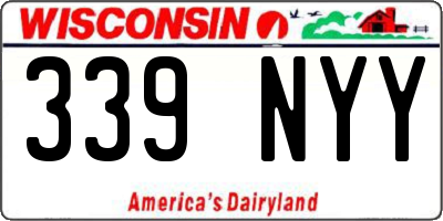 WI license plate 339NYY