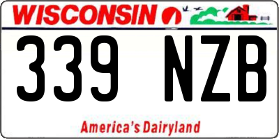WI license plate 339NZB