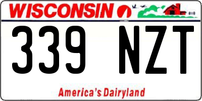 WI license plate 339NZT