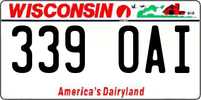 WI license plate 339OAI