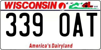 WI license plate 339OAT