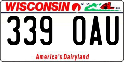WI license plate 339OAU