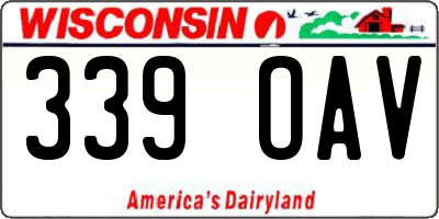 WI license plate 339OAV