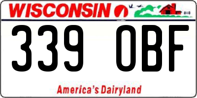 WI license plate 339OBF