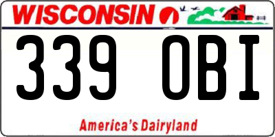 WI license plate 339OBI
