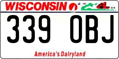 WI license plate 339OBJ