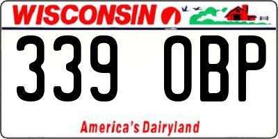 WI license plate 339OBP
