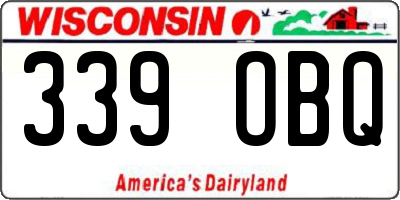 WI license plate 339OBQ