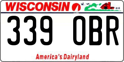 WI license plate 339OBR