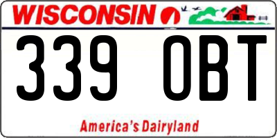 WI license plate 339OBT