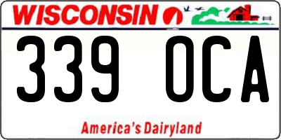WI license plate 339OCA