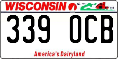 WI license plate 339OCB
