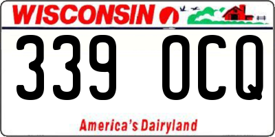 WI license plate 339OCQ
