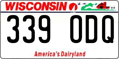 WI license plate 339ODQ