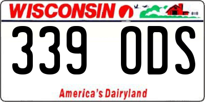 WI license plate 339ODS