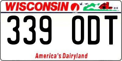 WI license plate 339ODT
