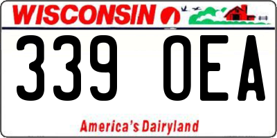 WI license plate 339OEA