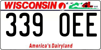 WI license plate 339OEE