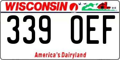 WI license plate 339OEF