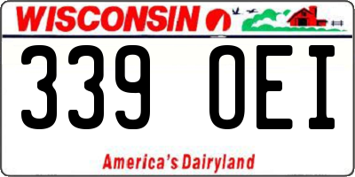 WI license plate 339OEI