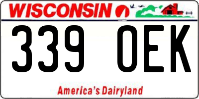 WI license plate 339OEK