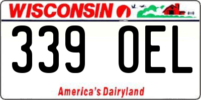 WI license plate 339OEL
