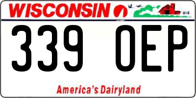WI license plate 339OEP