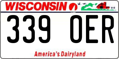 WI license plate 339OER