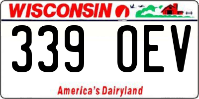 WI license plate 339OEV