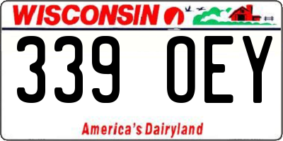 WI license plate 339OEY