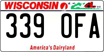WI license plate 339OFA
