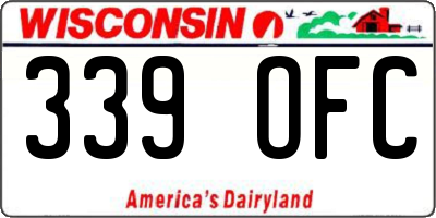 WI license plate 339OFC