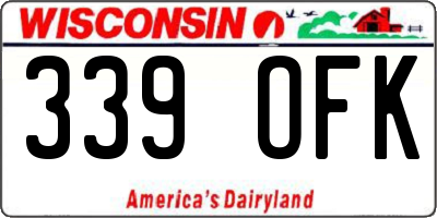 WI license plate 339OFK