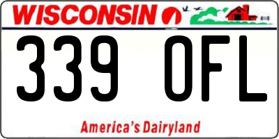 WI license plate 339OFL