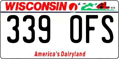 WI license plate 339OFS