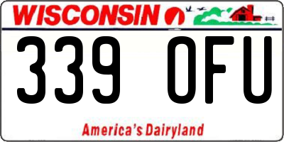 WI license plate 339OFU
