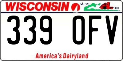 WI license plate 339OFV
