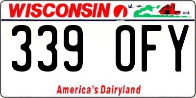 WI license plate 339OFY
