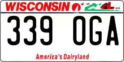 WI license plate 339OGA