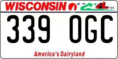 WI license plate 339OGC