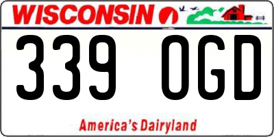 WI license plate 339OGD