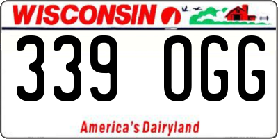 WI license plate 339OGG