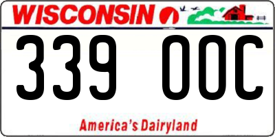 WI license plate 339OOC