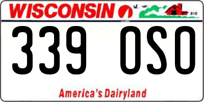 WI license plate 339OSO