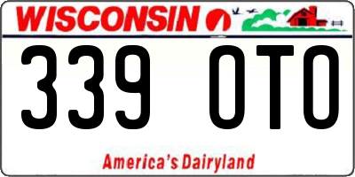 WI license plate 339OTO